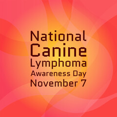 National Canine Lymphoma Awareness Day. Geometric design suitable for greeting card poster and banner