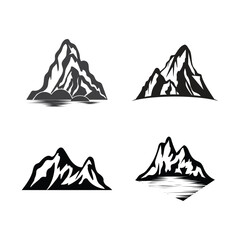 Mountain illustration logo vector and symbol design