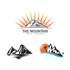 Mountain illustration logo vector and symbol design