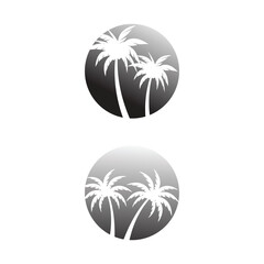 Palm tree summer logo and symbol template vector design
