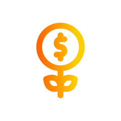 Obraz premium investment gradient icon