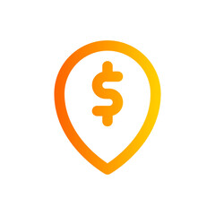Obraz premium location gradient icon