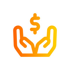 personal wealth gradient icon