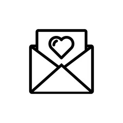 Love letter icon valentines day related vector image