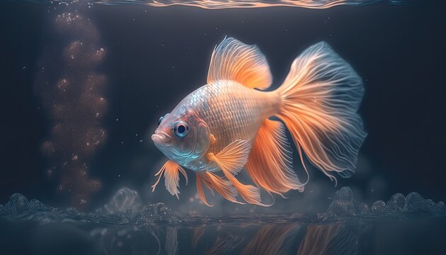 Underwater Goldfish  HD wallpaper, Beautiful Realistic Ocean fishe