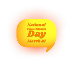 National Countdown Day. Suitable for greeting card poster and banner