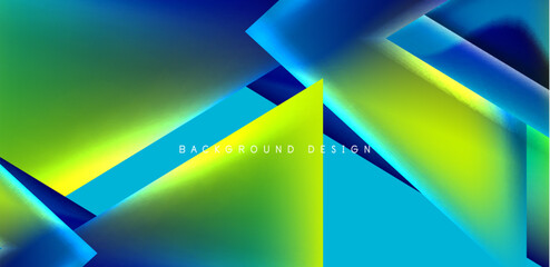 Abstract bakground with overlapping triangles and fluid gradients for covers, templates, flyers, placards, brochures, banners