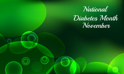 National Diabetes Month. Geometric design suitable for greeting card poster and banner