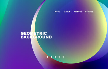 Abstract liquid background for your landing page design. Web page for website or mobile app wallpaper