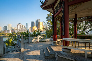 Liangting and Liuzhou City Scenery, Guangxi, China