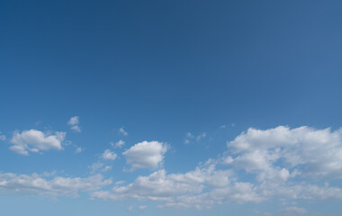 Outdoor blue sky and white cloud background material
