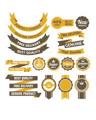 vintage retro vector logo banner, vector retro labels collection, 