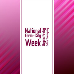 National Farm-City Week . Geometric design suitable for greeting card poster and banner