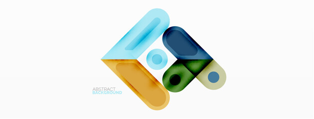 Square and circle minimal abstract background. Vector illustration for wallpaper banner background