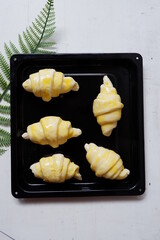 Healthy and organic home made croissants