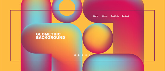 Round shapes and circles with liquid gradients