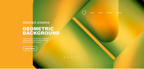 Liquid shapes with flowing gradient colors. Geometric circle round triangles. Vector illustration for wallpaper, banner, background, leaflet, catalog, cover, flyer