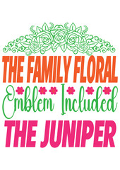 Fototapeta premium The family floral emblem included the Juniper