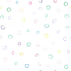 Abstract seamless pattern with multicolored dots polka dots for background
