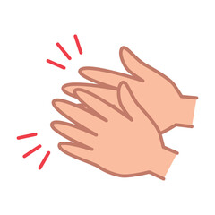 拍手をする手のイラスト