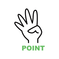 ポイント4の指アイコン