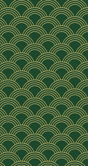 Japanese wave wagara pattern seigaiha also known as Chinese wave totem for dragon boat festival design concept.