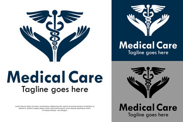 Medical care logo template illustration