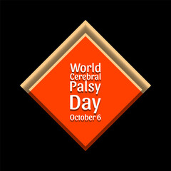 World Cerebral Palsy Day. Suitable for greeting card poster and banner