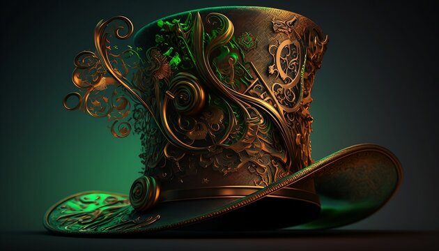 Chapeau de leprechaun, saint patrick , g&eacute;n&eacute;r&eacute; par IA