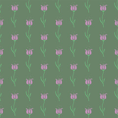 Fototapeta premium Seamless floral pattern. Doodle background with flowers. Spring pattern