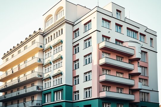 Living in Style: Exploring the Benefits of Apartment Block Living. Photo AI