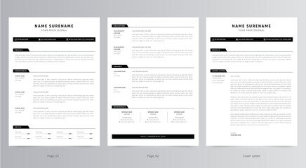 Resume Template, Professional Modern Resume Template, CV Template