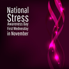 National Stress Awareness Day. Geometric design suitable for greeting card poster and banner