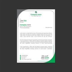 Letterhead template design vector cover latter design