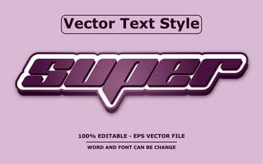 SUPERVECTOR EDITABLE TEXT EFFECT STYLE
