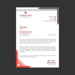 Letterhead template design vector cover latter design