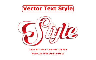 STYLE VECTOR EDITABLE TEXT EFFECT STYLE