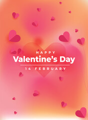 Valentine's day posters set. Vector illustration.