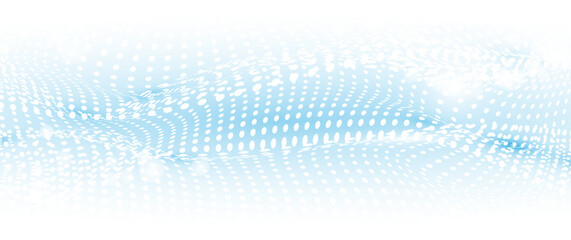 Abstract digital, futuristic, technology background. BIG data. Blockchain technology. Abstract white particle wave texture. Vector illustration