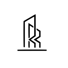 Illustrate of a English letter R for business name branding in vector art professional font design