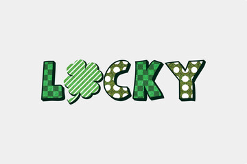 Lucky St. Patrick's Day T shirt design with Pattern T shirt design