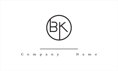 BK or KB Minimal Logo Design