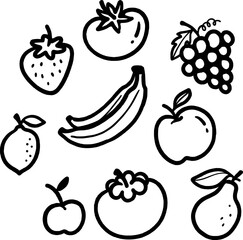 Hand Drawn Fruits