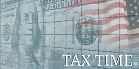 Mobile application for paying taxes in the USA on the background of dollars