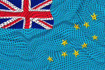 National flag of Tuvalu. Background  with flag of Tuvalu