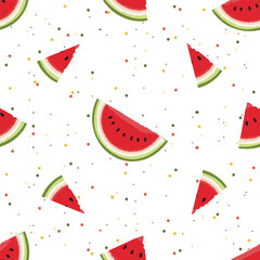 Fresh watermelon seamless pattern.