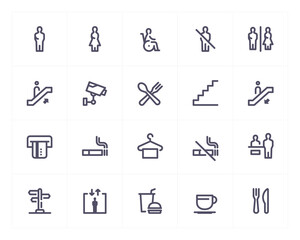 Service line icon set