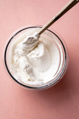 chocolate cake with chocolate muffin cupcake with butter cream and syrup and whipped cream