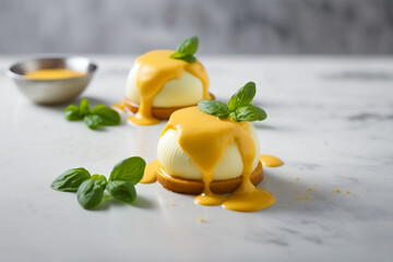 Delicious Eggs Benedict Breakfast on a Plate