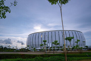 Jakarta International stadium on sunset evening view landscape